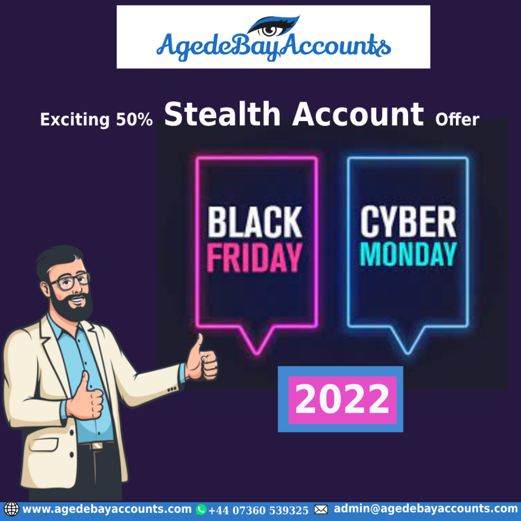 50% stealth account Off Cyber Monday Black Friday